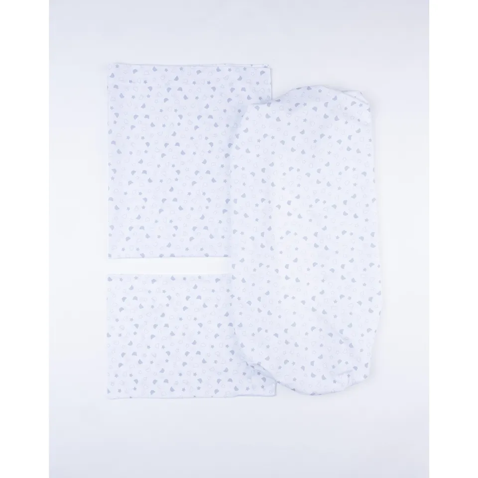 Giordani Outline Completo Lenzuola Maxi Culla 3 Pezzi Grigio