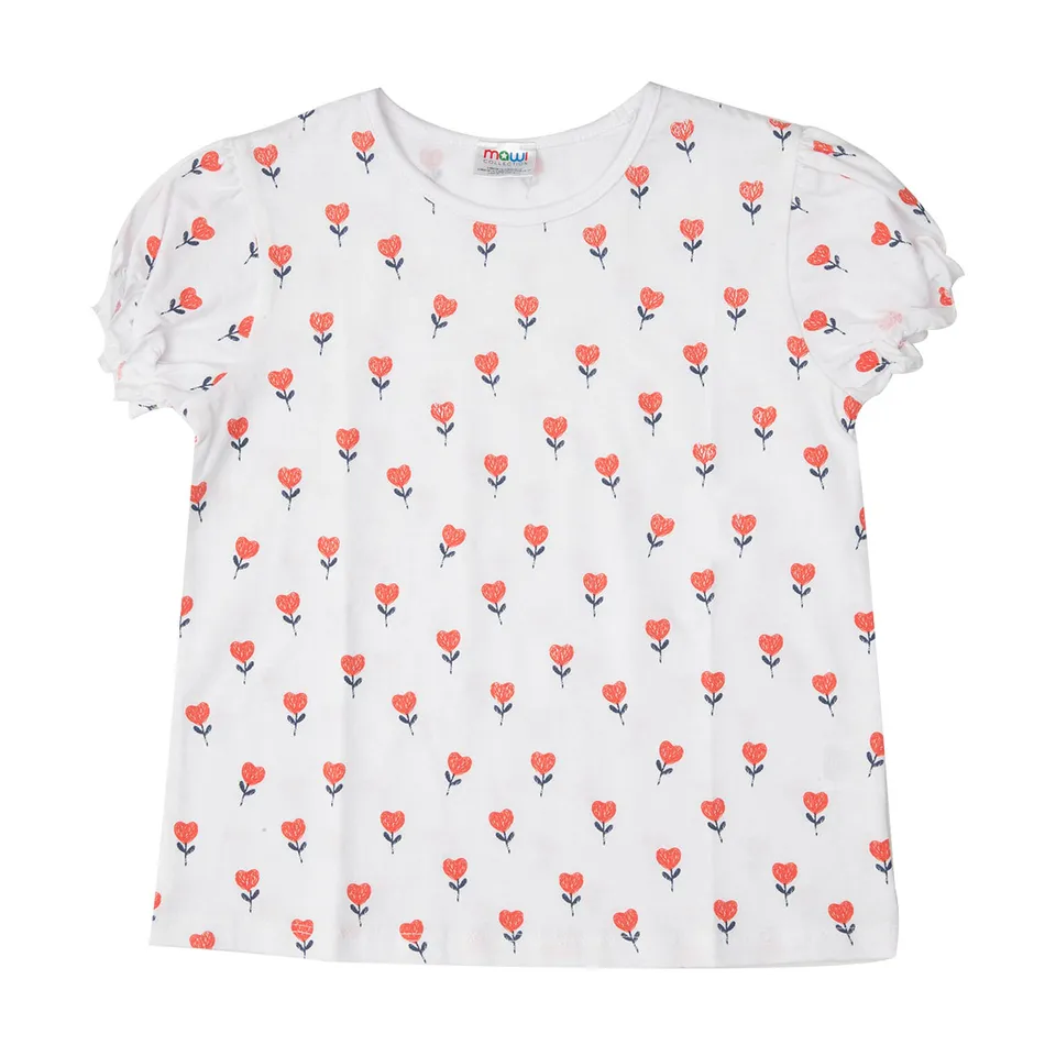 Toys Center Baby Maglietta Bimba Jersey Bianca Cuoricini