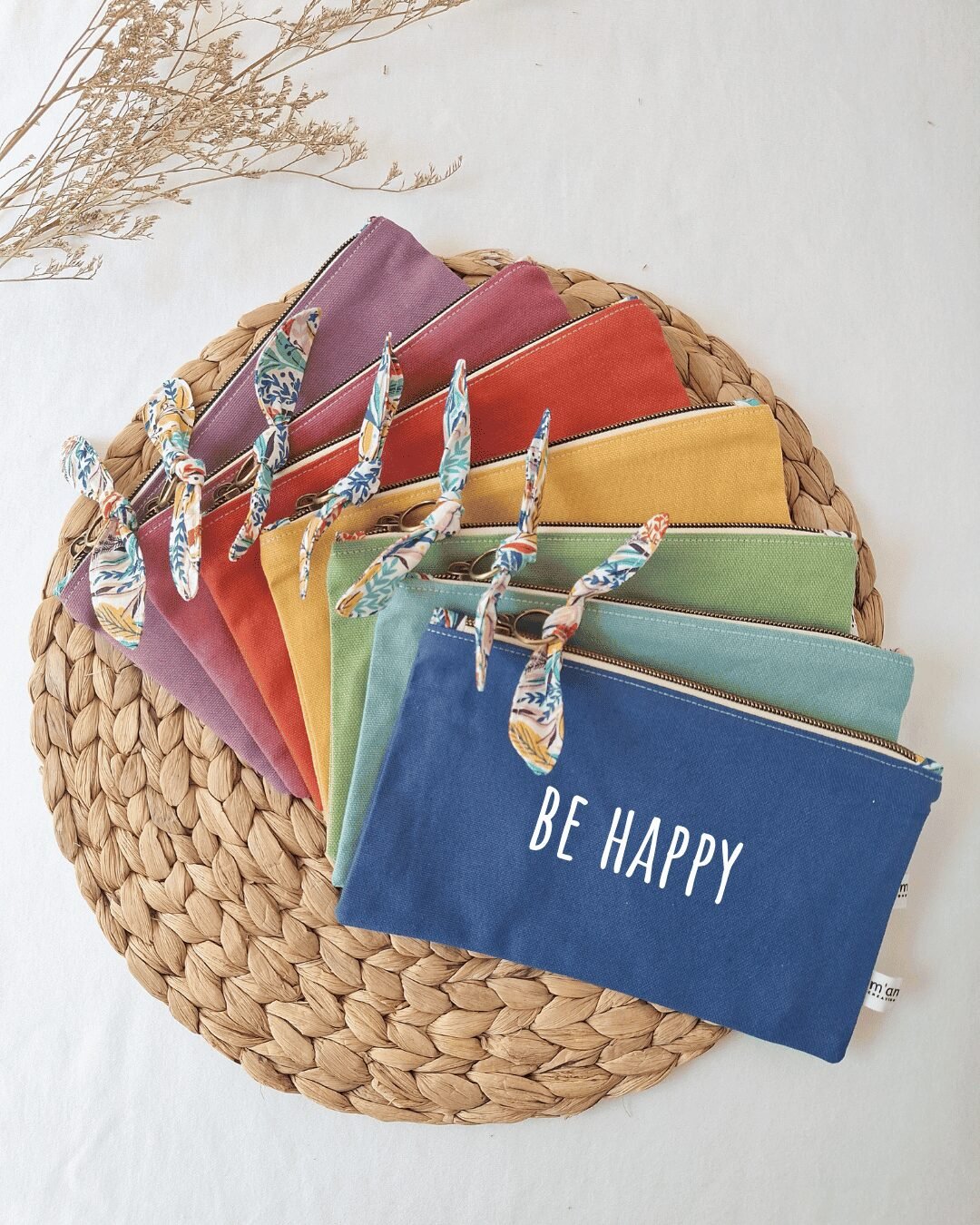 M'Amélie Creations Pochette Personalizzabile con frase cotone