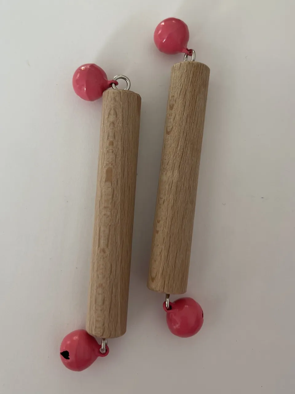 The Dida sonaglio campanelli Montessori legno rosa neonati