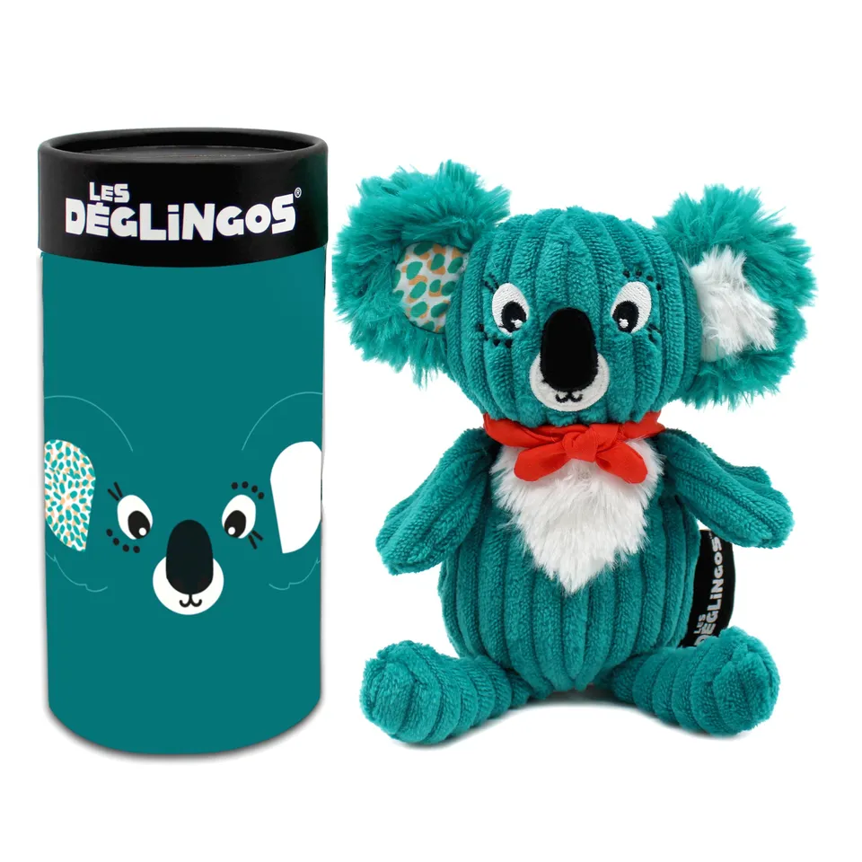 Les Déglingos Berlingos peluche koala blu in scatola 22 cm