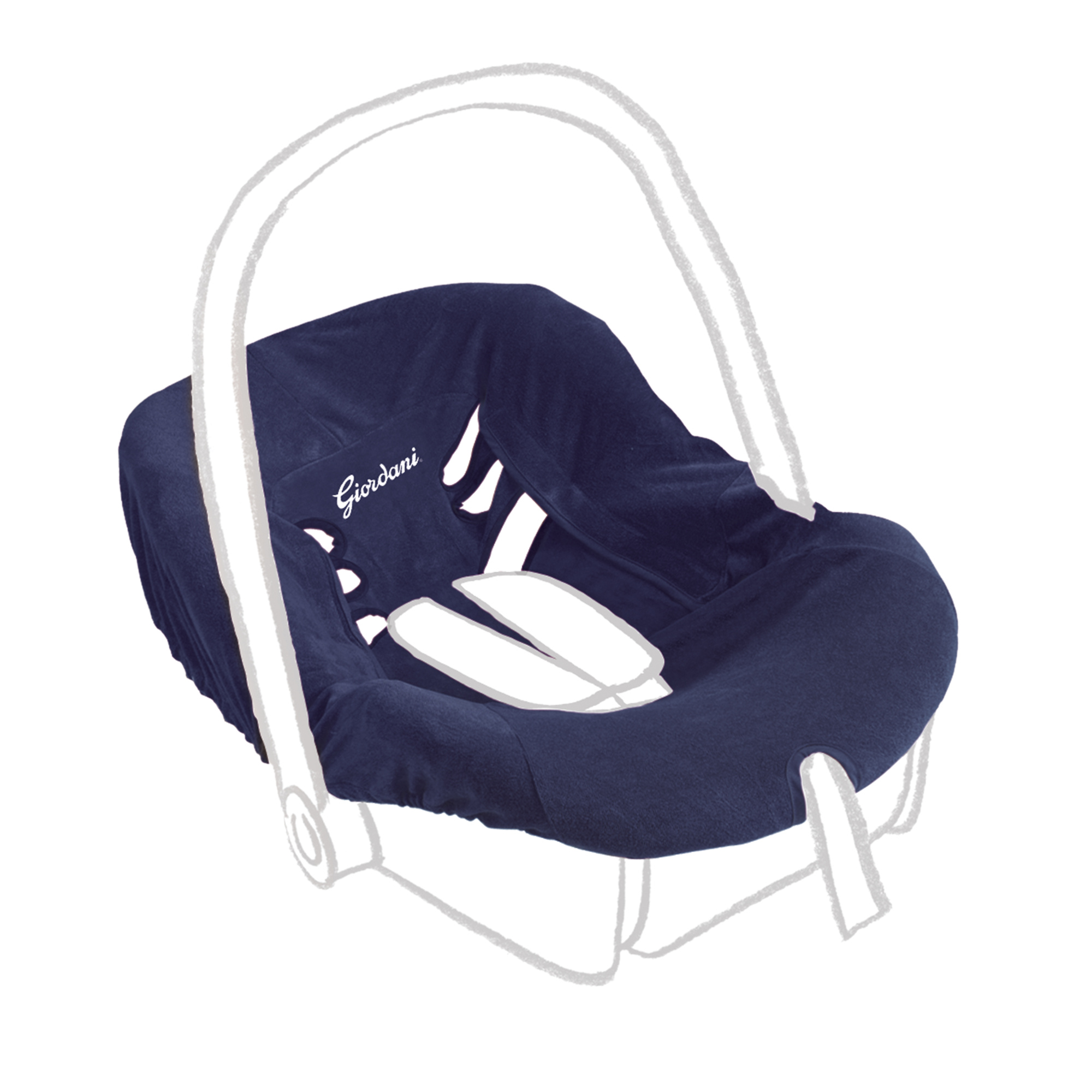 Giordani Copriseggiolino 0+ Spugna Blu Navy Lavabile