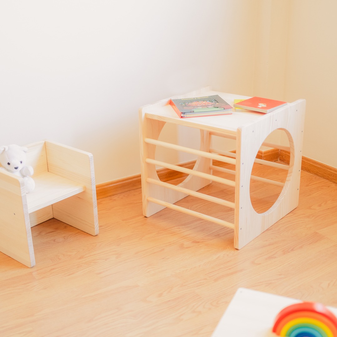The Dida cubo Pikler legno naturale arrampicata