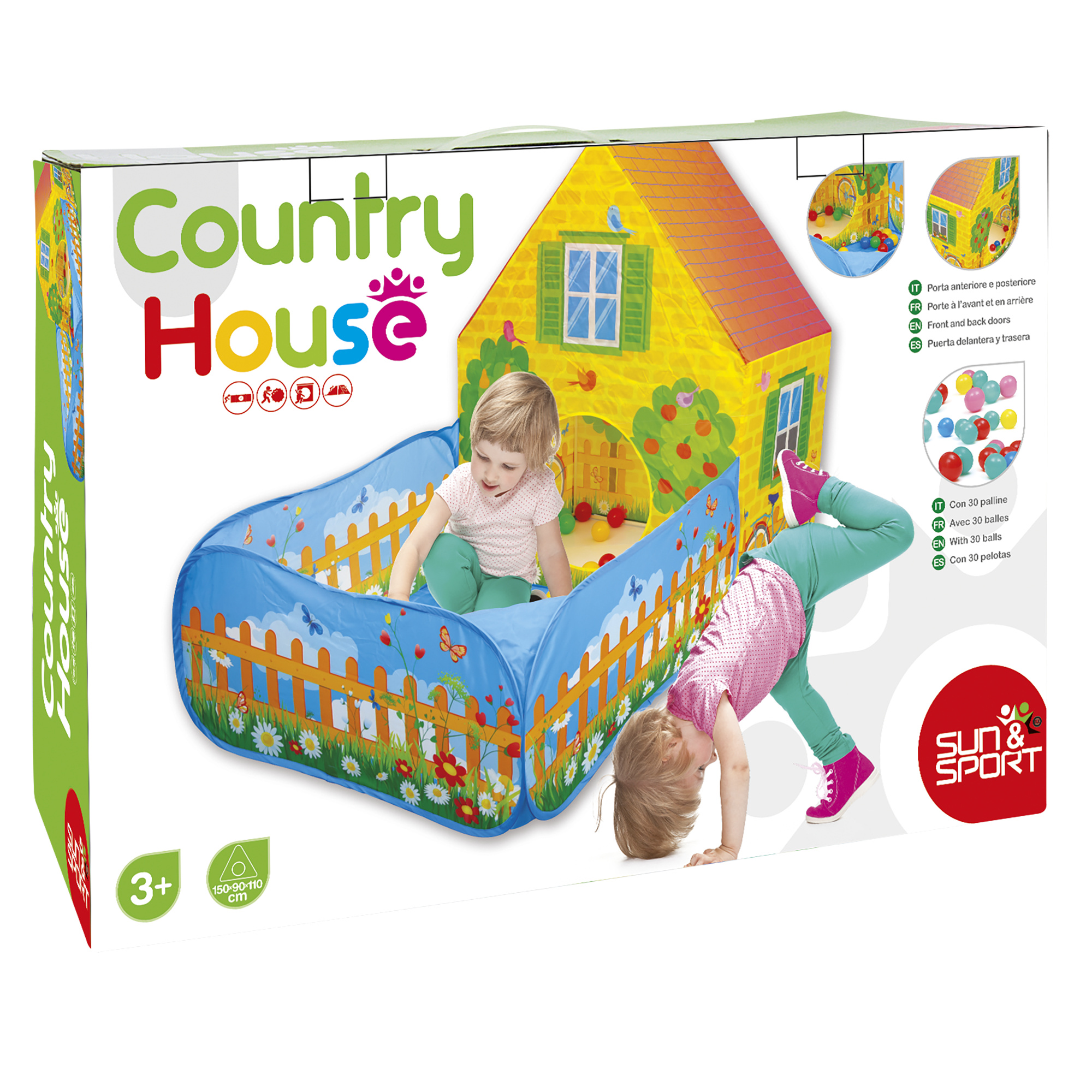 Toys Center Baby Tenda Casetta 150x90x110 con 30 Palline