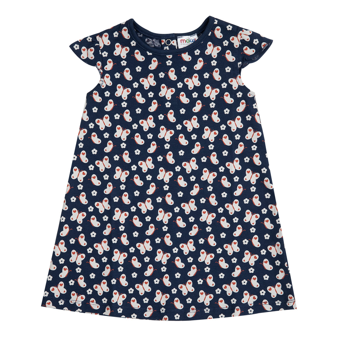 Toys Center Baby Abito Jersey Bimba Blu Farfalle Mezza Manica