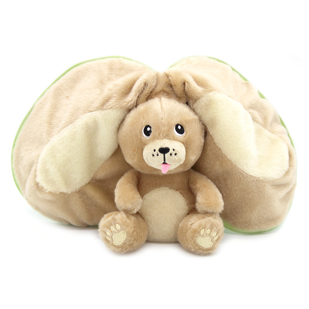 Les Déglingos Flipetz Crocket peluche cane mela 2 in 1