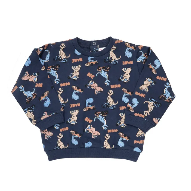 Toys Center Baby Dino maglia bimbo blu french terry