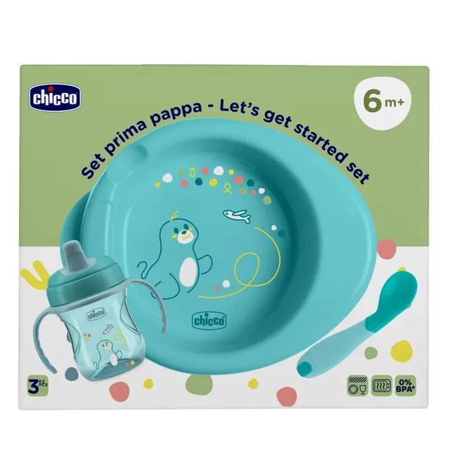 Chicco Set Pappa 6m+ set svezzamento azzurro pappa