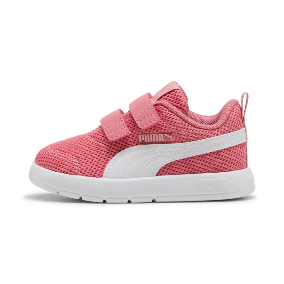 Puma Courtflex V3 Mesh Sneakers Bambina Rosa Velcro