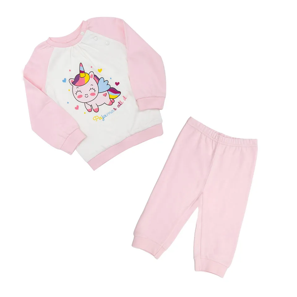 Mawi pigiama felpa bimba unicorno 2 pezzi