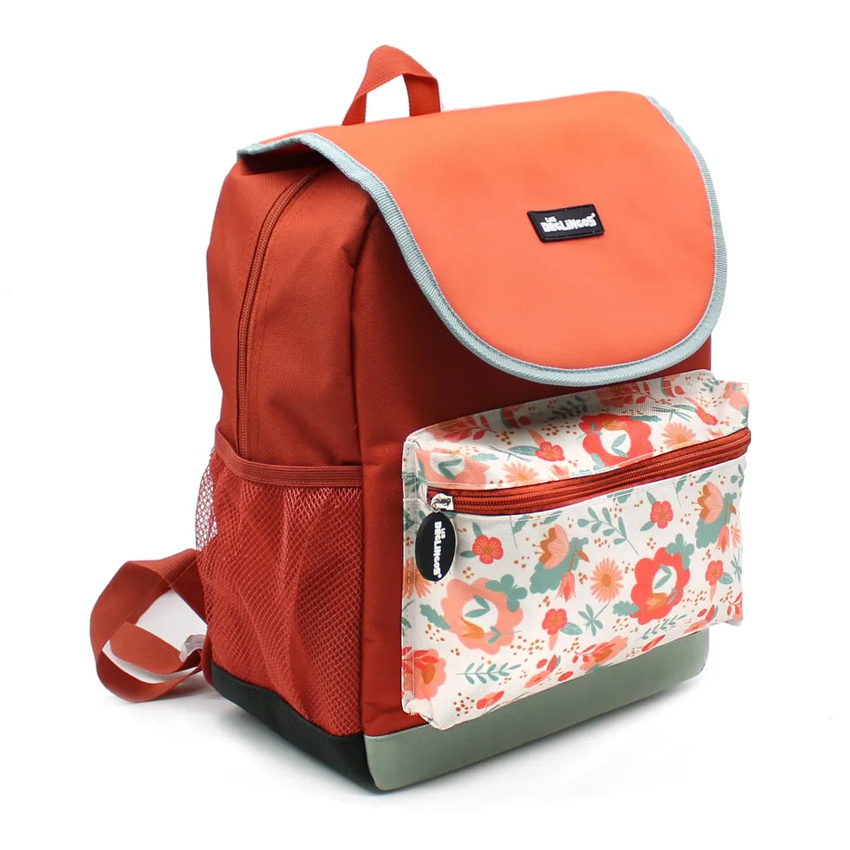 Les Déglingos Mélimélos Zaino Scuola 38 cm Rosso Terracotta