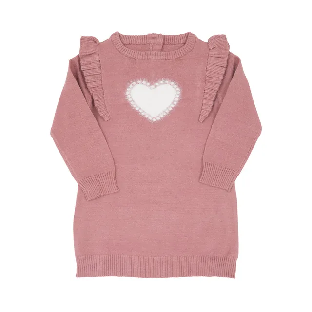 Toys Center Baby Vestito Tricot Bimba Rosa Antico Cuore