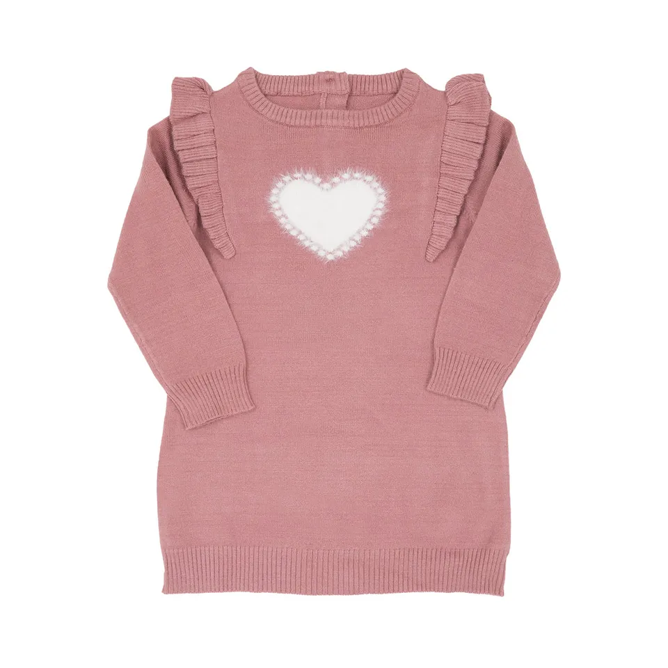 Toys Center Baby Vestito Tricot Bimba Rosa Antico Cuore