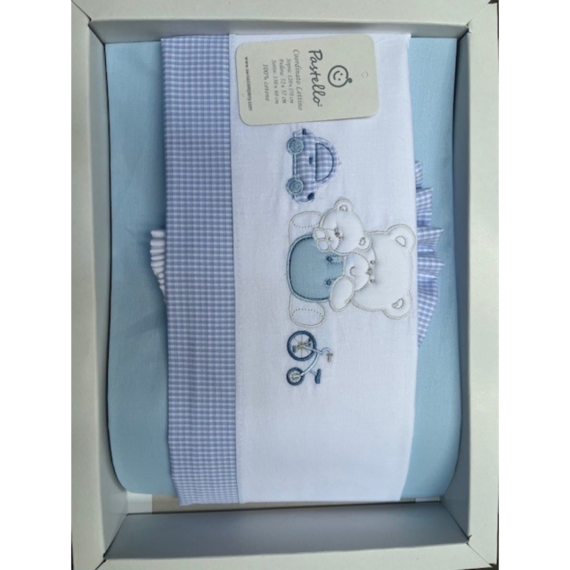 Toys Center Baby lenzuola letto 3pz azzurro pastello