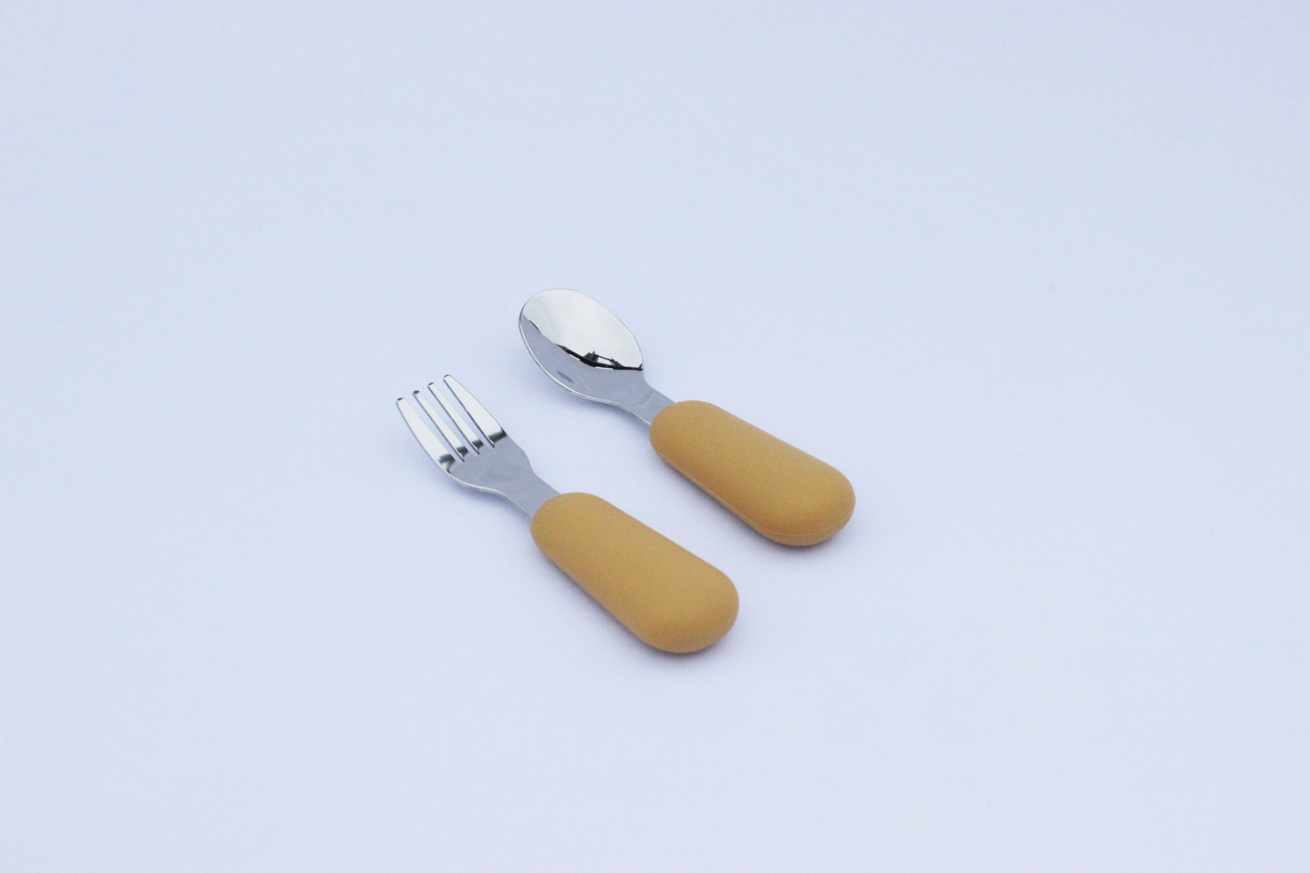 Baby's Clan Feeding set posate bimbo 2 pezzi acciaio e silicone