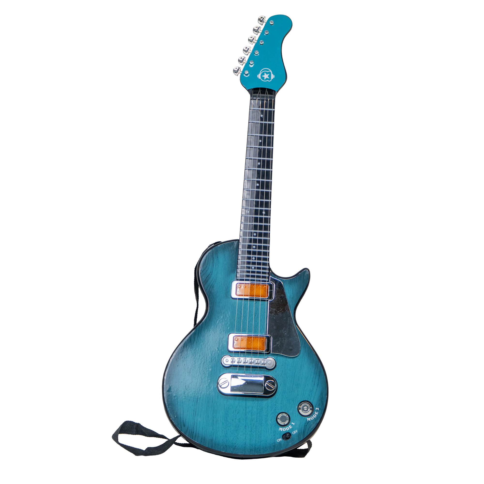 Chitarra elettrica giocattolo ottanio 6 corde con luci