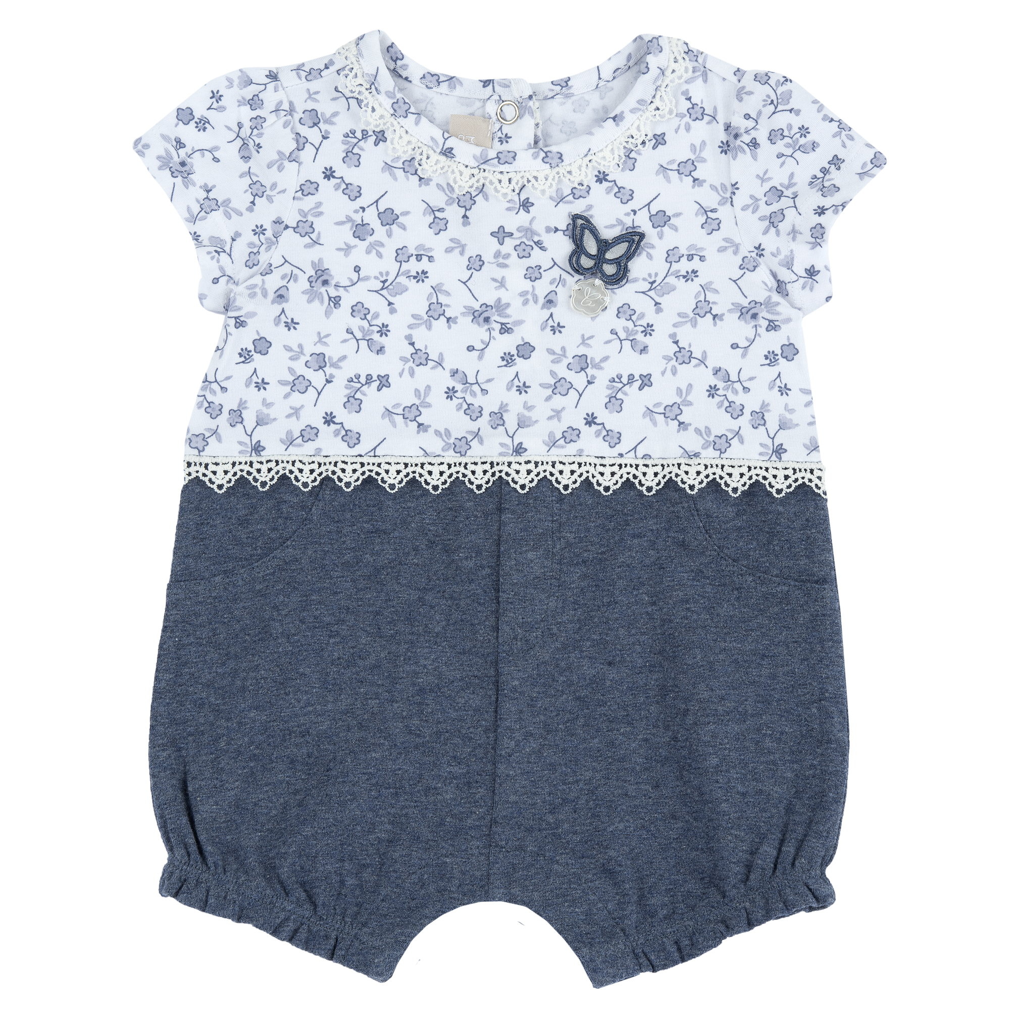 Chicco pagliaccetto neonata cotone elegante apertura schiena