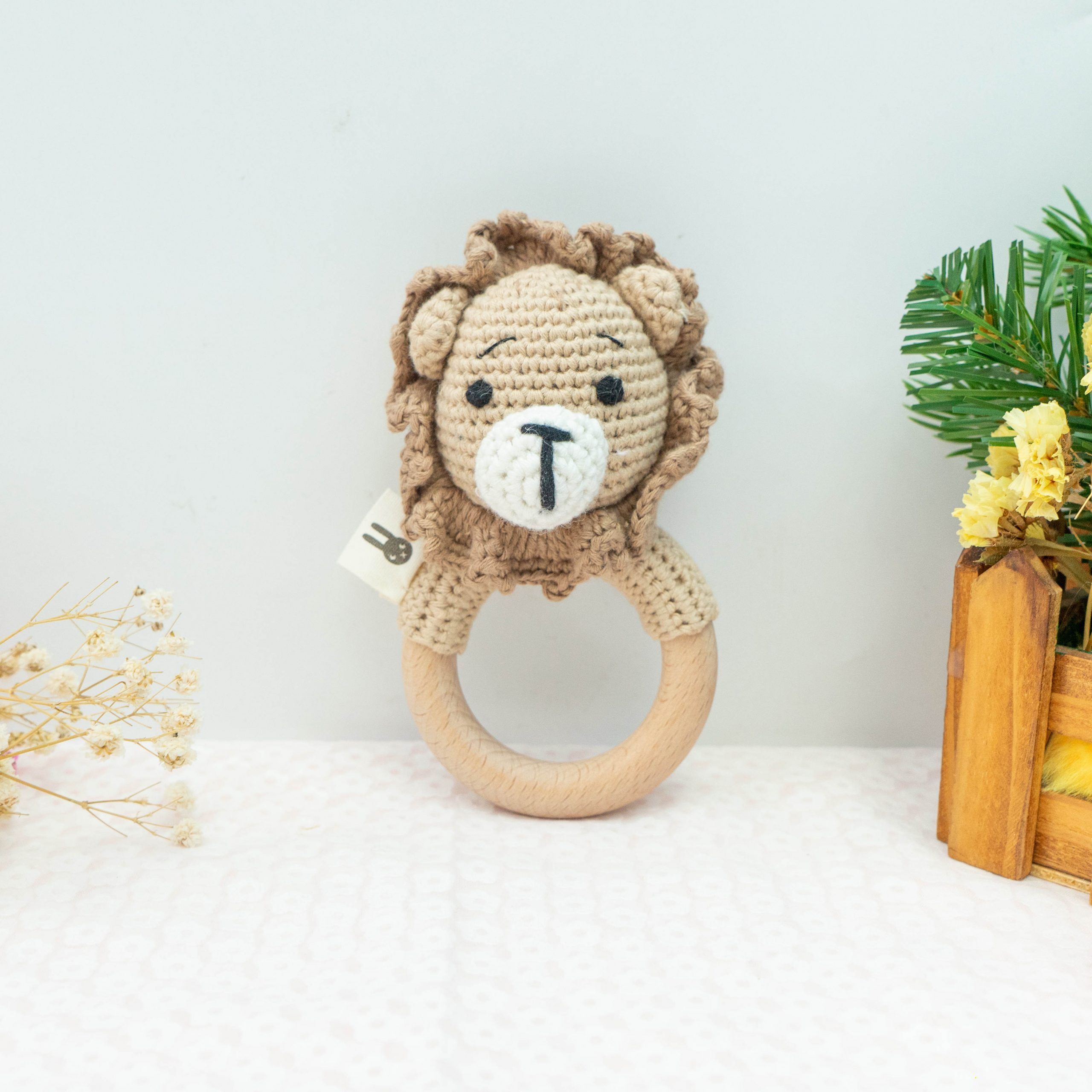 Piccoli Toys Vittorio Sonaglio Uncinetto Leone in Cotone
