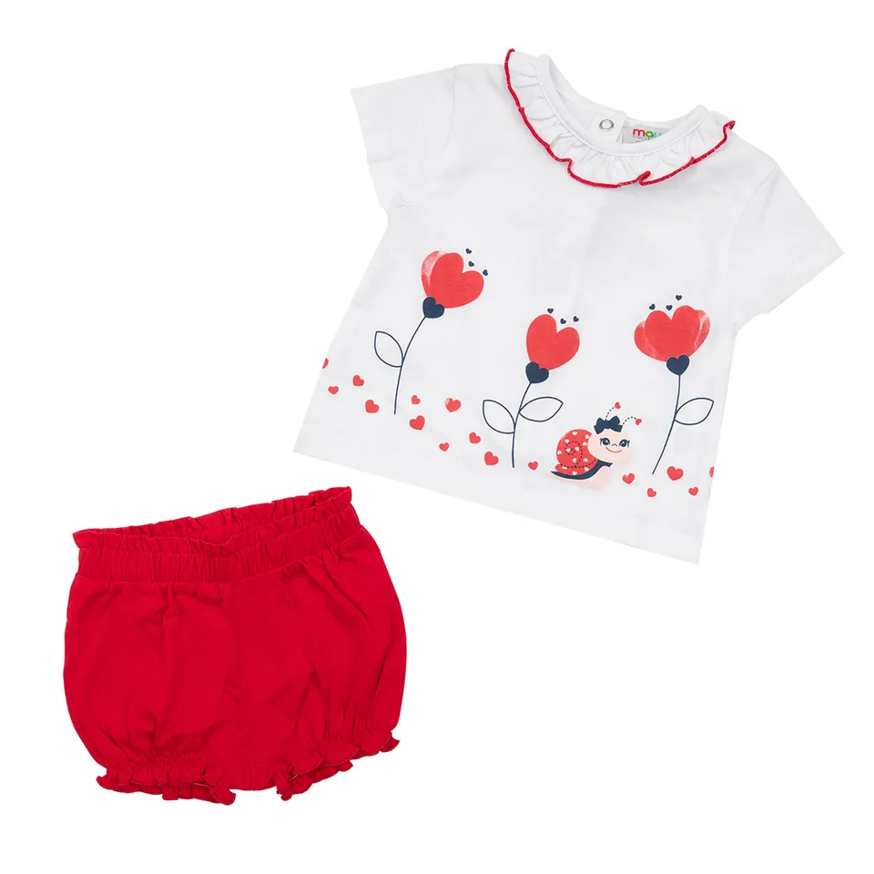 Toys Center Baby Set Bimba Floreale T-shirt e Short 2 Pezzi