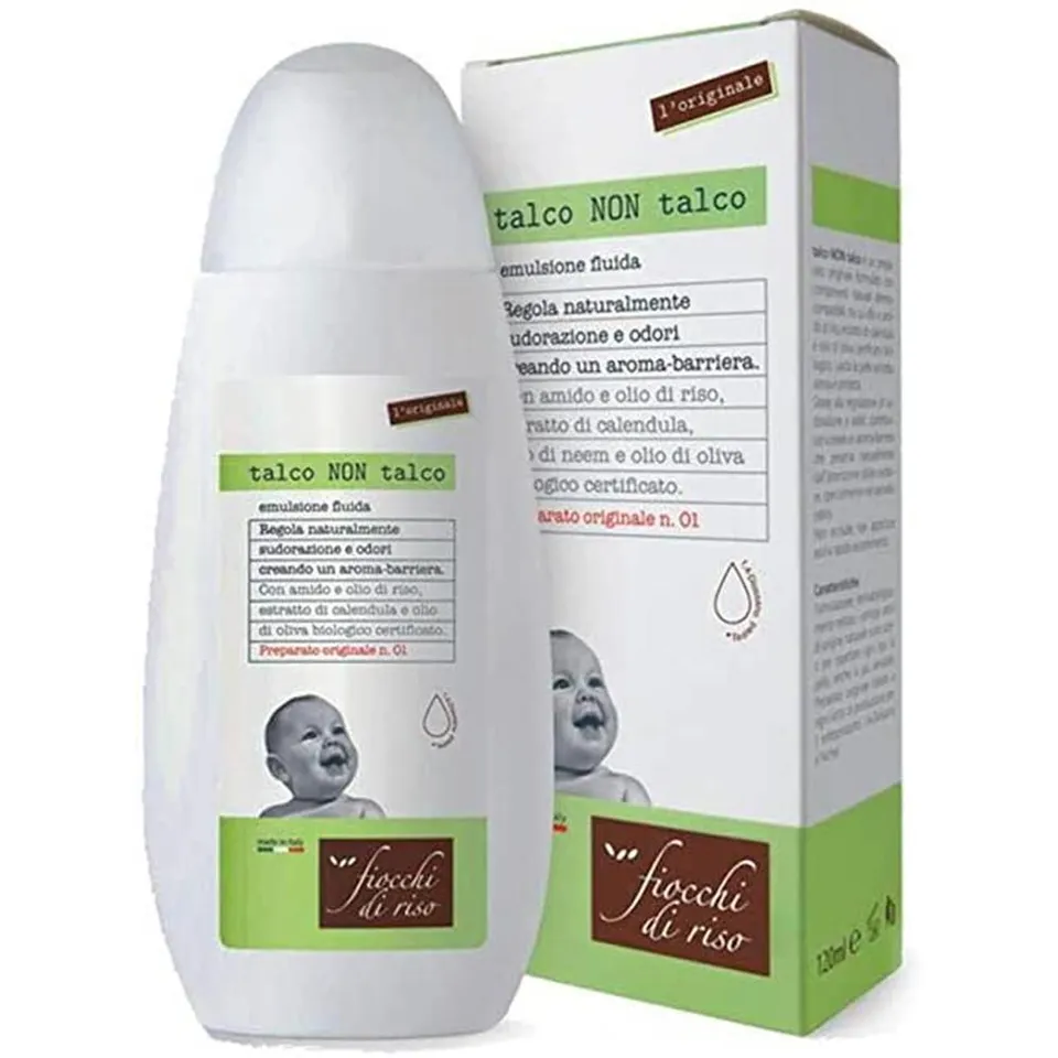 Fiocchi di Riso Talco Non Talco talco liquido 120 ml amido di riso