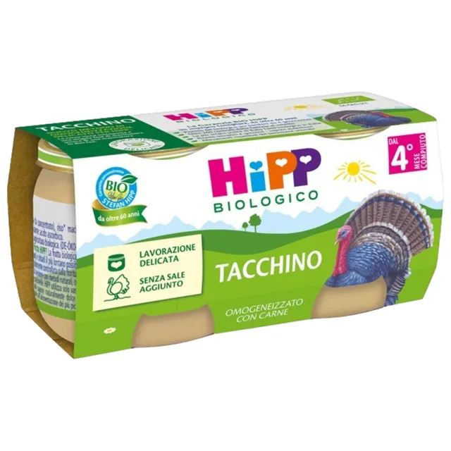 HiPP omogeneizzato tacchino bio 2x80g senza sale