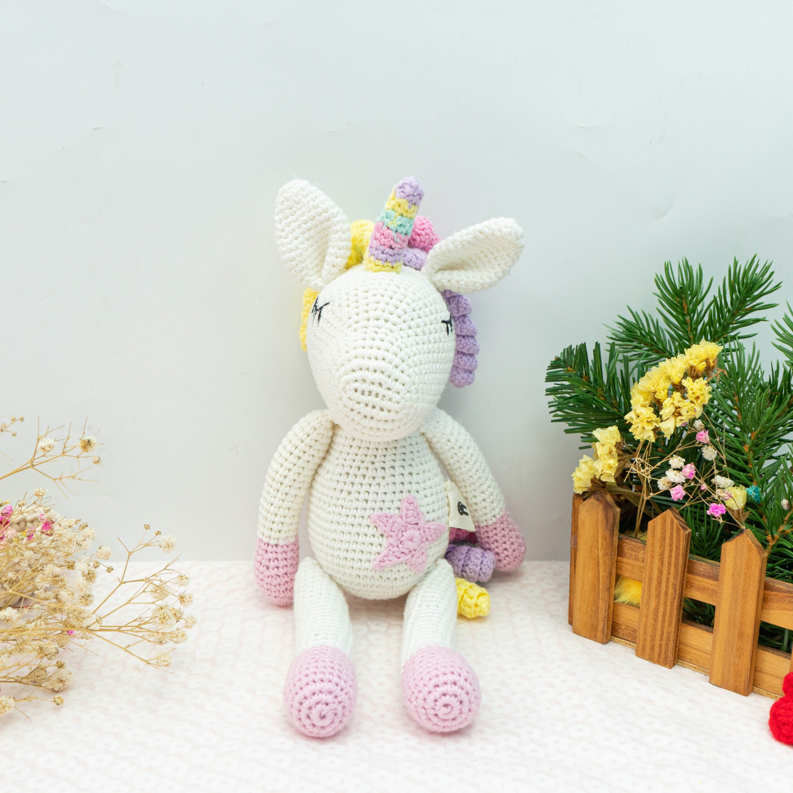 Piccoli Toys Valentina Peluche Uncinetto Unicorno Cotone