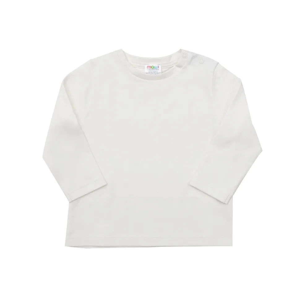 Mawi Base Interlock t-shirt manica lunga cotone bottoncini