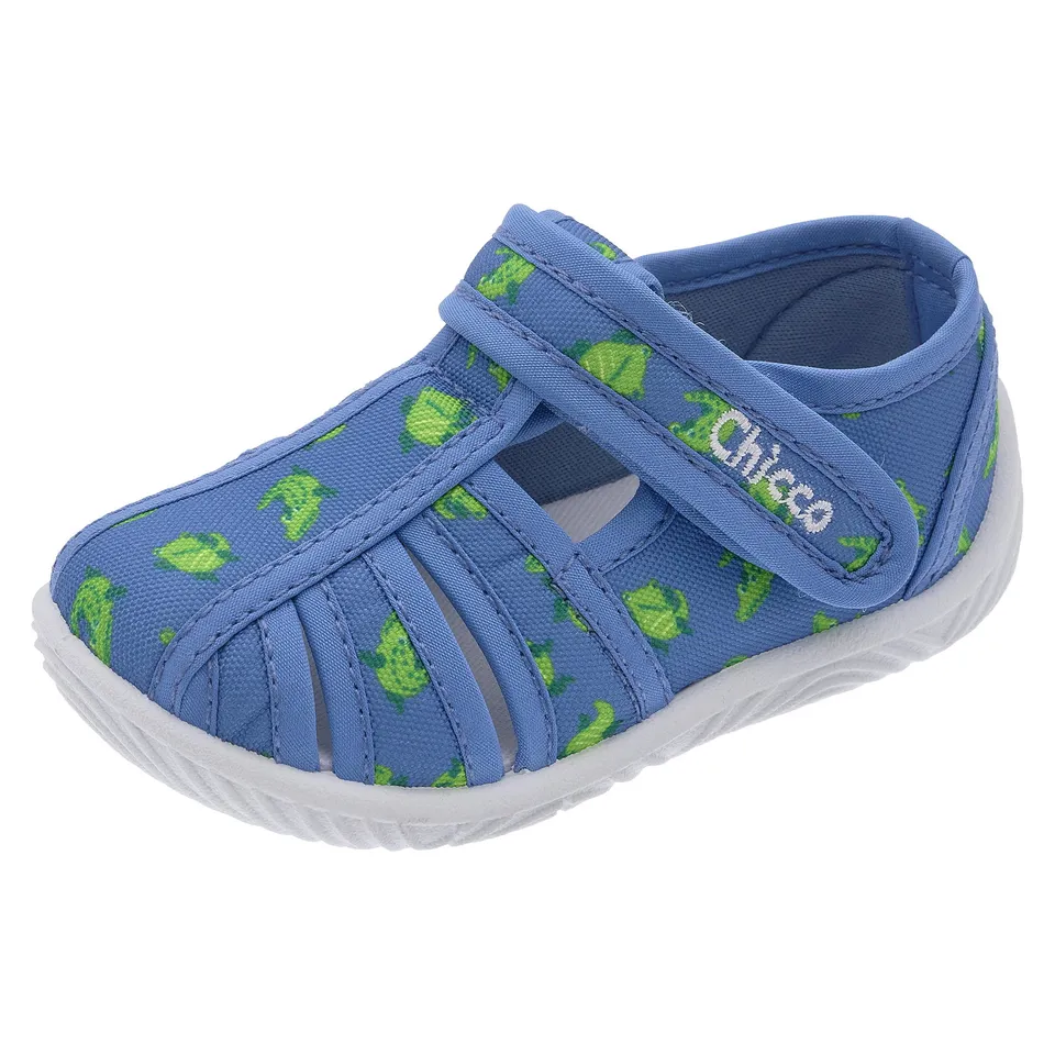 Chicco sandalo bambino strappo blu coccodrilli flessibile