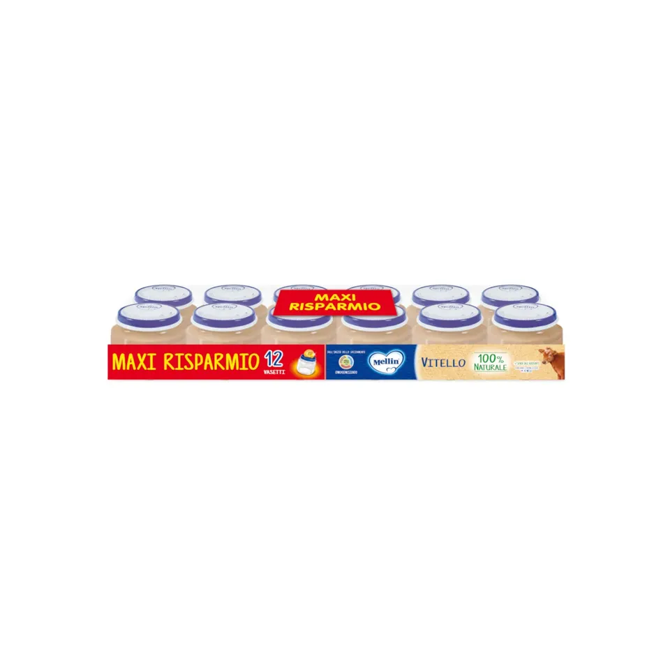 Mellin Omogeneizzato Vitello 12x80 g senza sale aggiunto