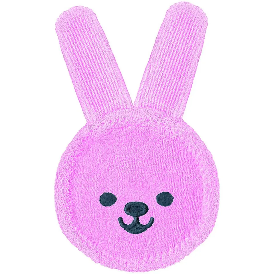 MAM Oral Care Rabbit guanto gengive rosa 0+ mesi microfibra