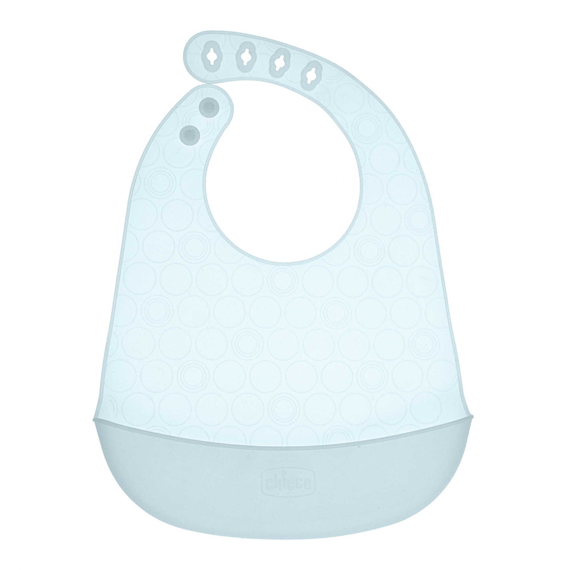 Chicco Bavaglino Silicone con Tasca Azzurro impermeabile