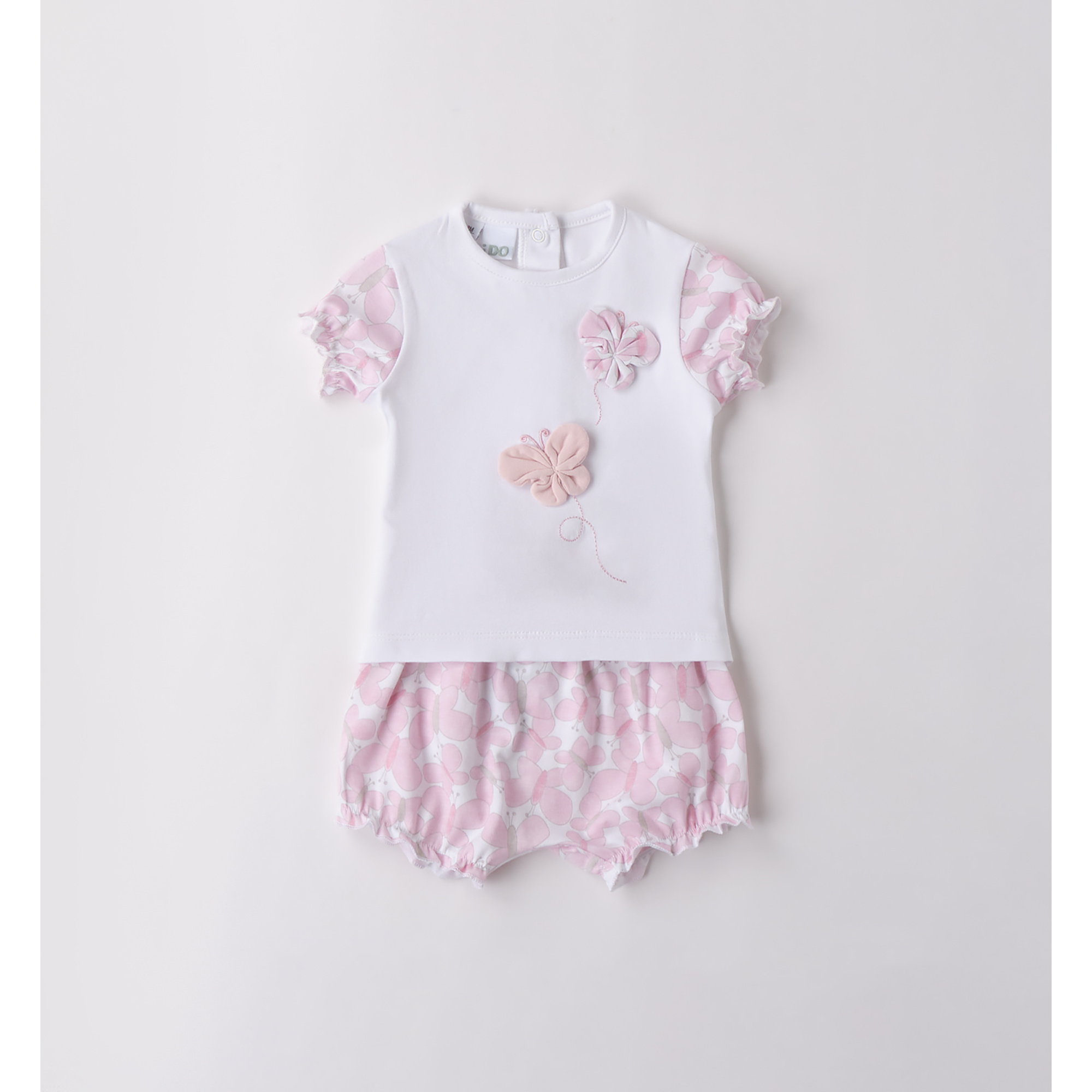 iDO completo manica corta neonata jersey farfalle