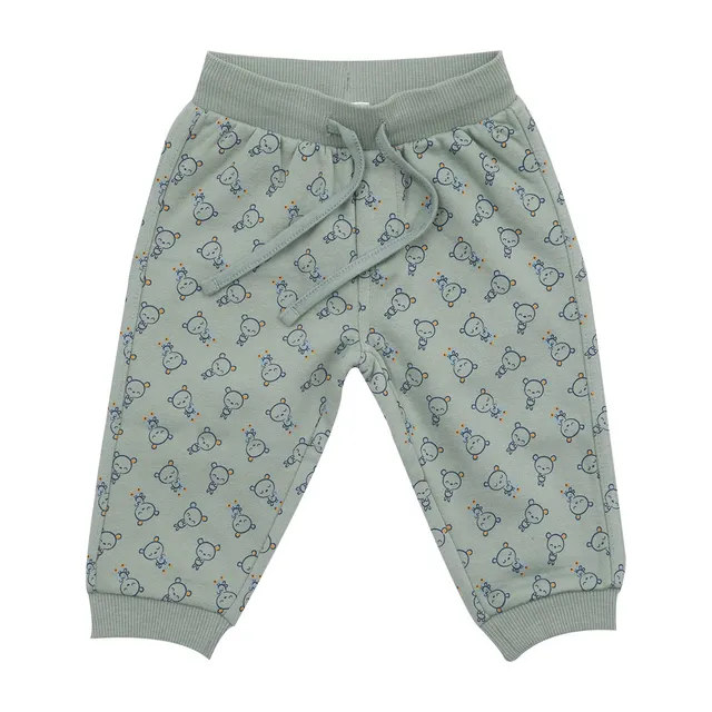 Toys Center Baby pantalone felpato bimbo verde animaletti