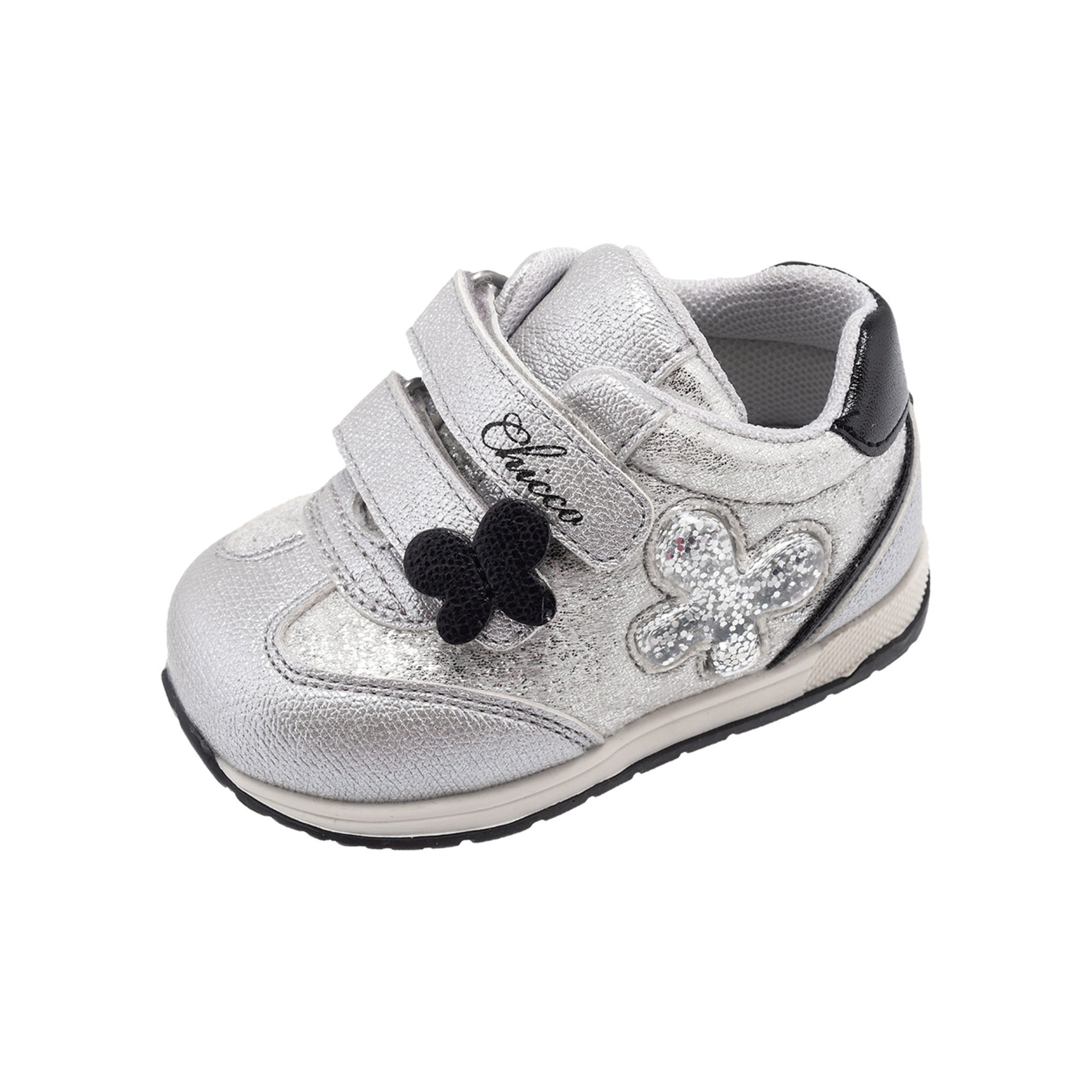 Chicco Gianda scarpe bimba argento velcro glitter
