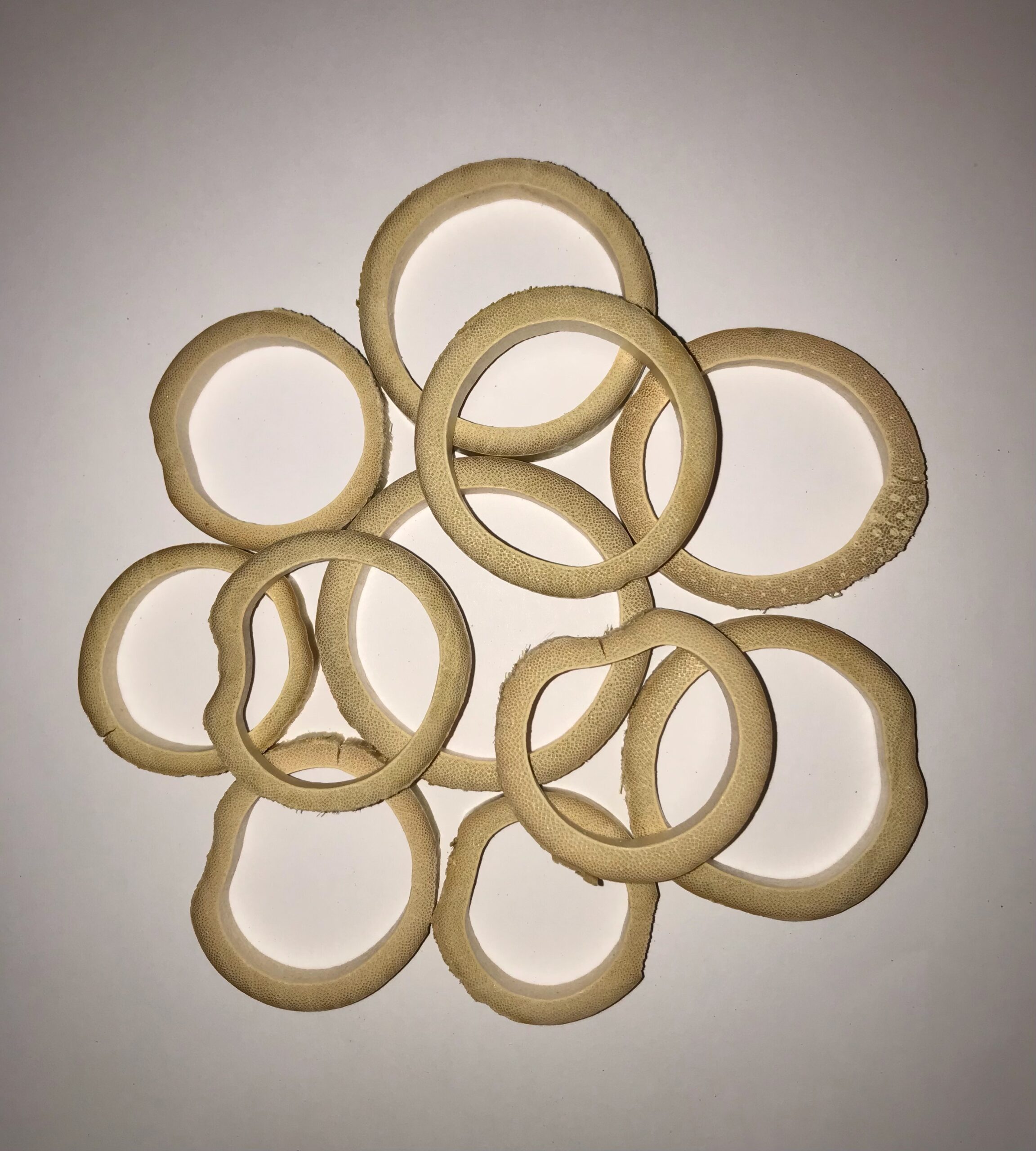 The Dida anelli in bambù naturale gioco 5 pezzi
