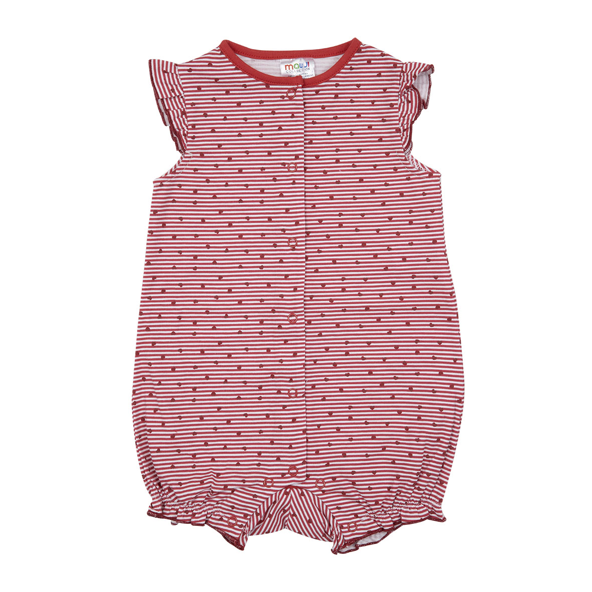 Pagliaccetto jersey bimba bianco rosso righe cotone