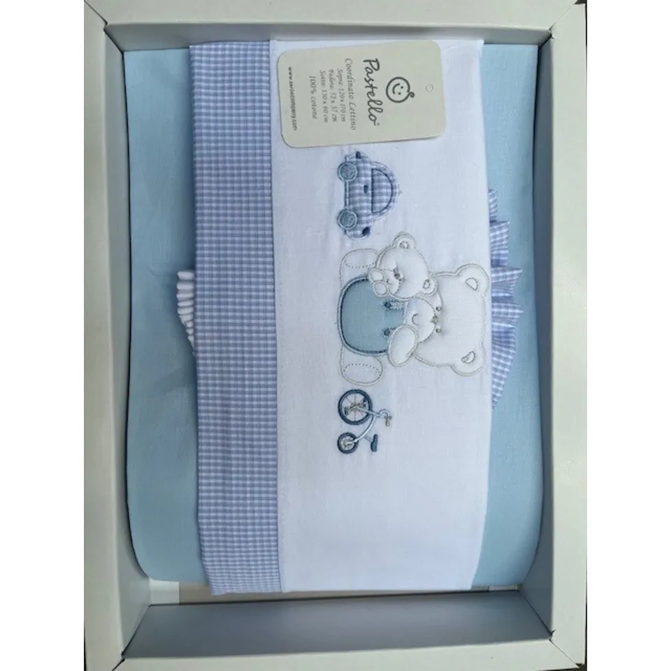 Toys Center Baby lenzuola letto 3pz azzurro pastello