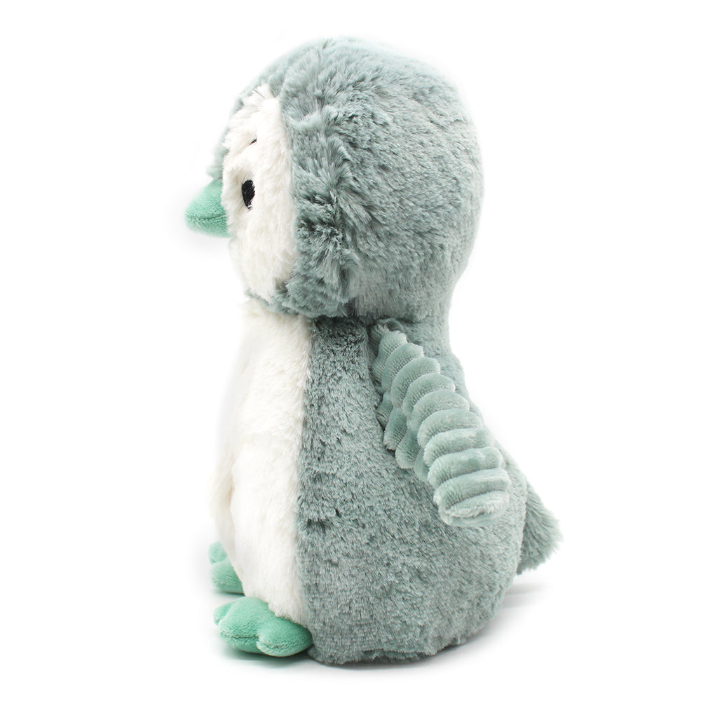 Les Deglingos Ptipotos Iglou Peluche Pinguino Mamma e Bebè Verde Menta