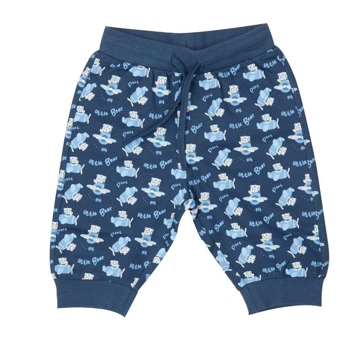 Pantalone french terry bimbo blu orsetto aviatore casual