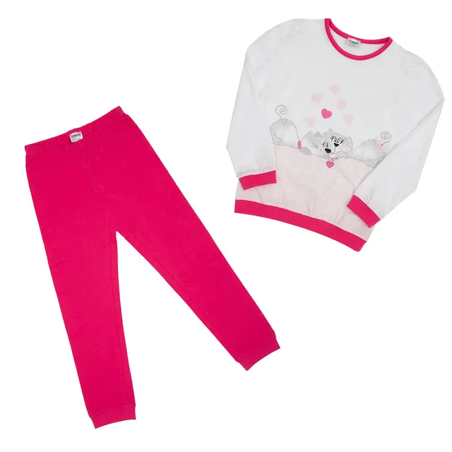 Toys Center Baby Pigiama bambina due pezzi gattini fucsia