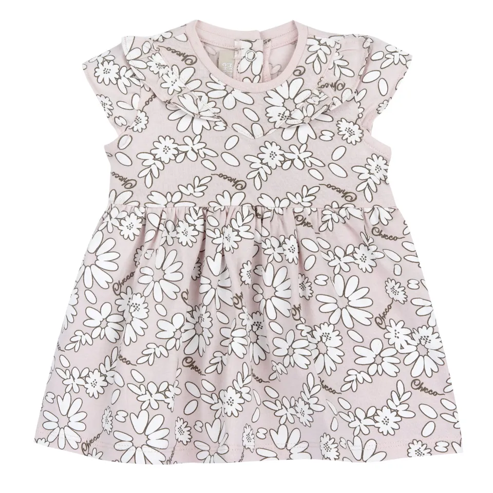 Chicco Vestito Bambina Maniche Corte Tessuto Leggero