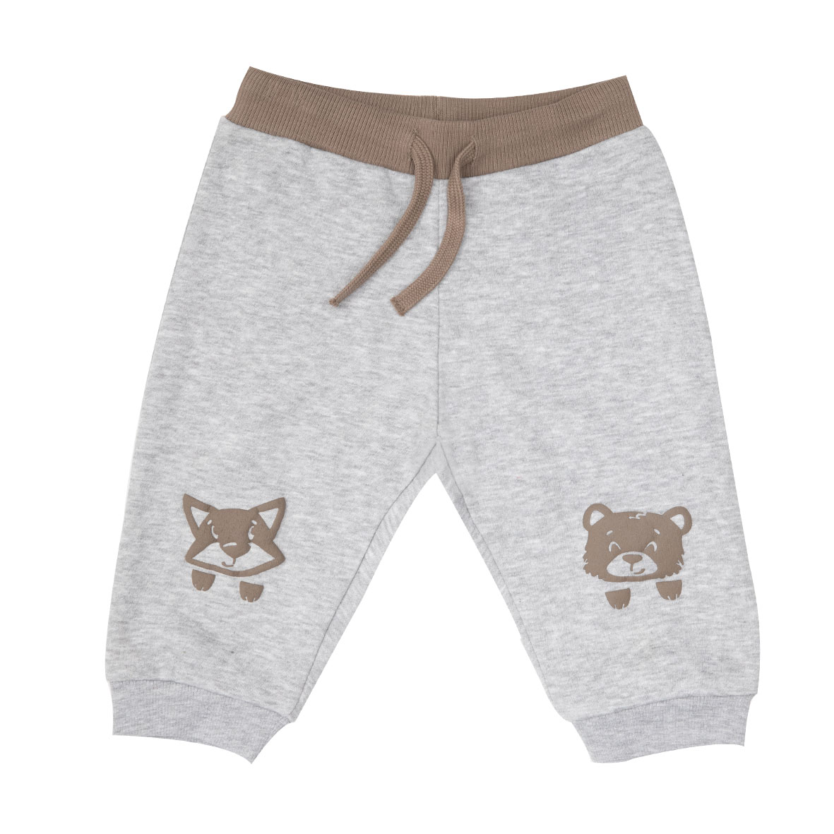 Toys Center Baby pantalone felpato bimbo grigio animali coulisse