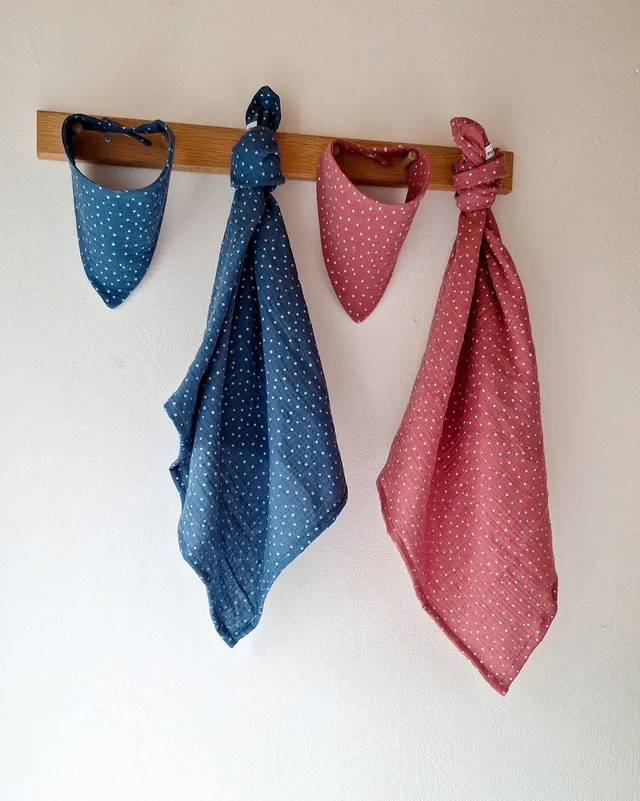 M'Amélie Creations Set Nascita Mussola con bavaglino cotone