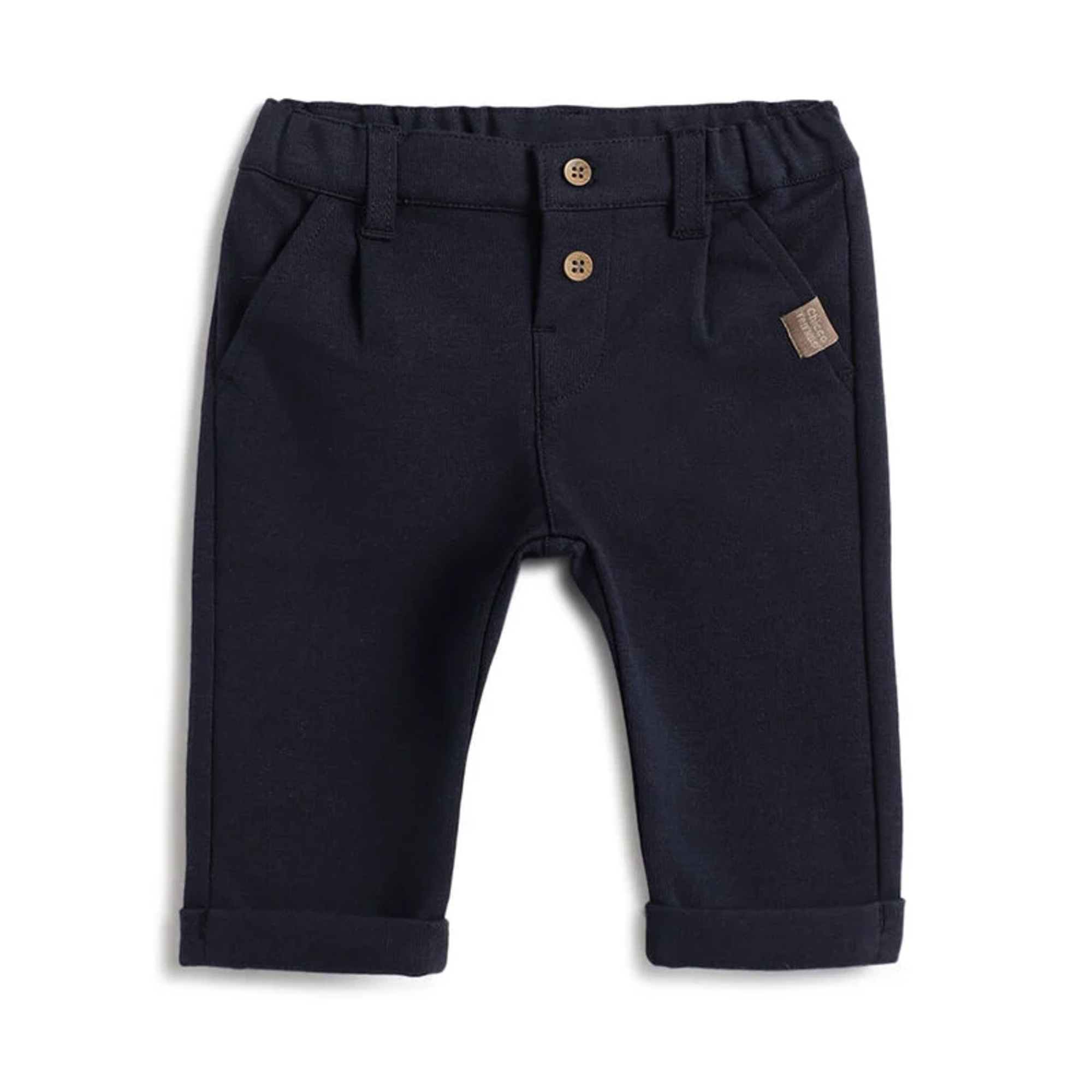 Chicco pantaloni felpa blu chino misto cotone