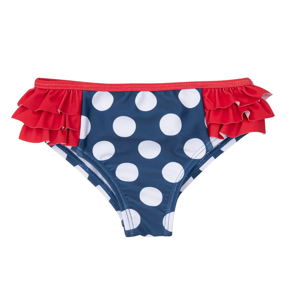 Mawi Slip Mare Bimba Marinaro Pois Rosso Volant