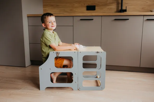 The Dida Torre Apprendimento Montessori Convertibile Grigia