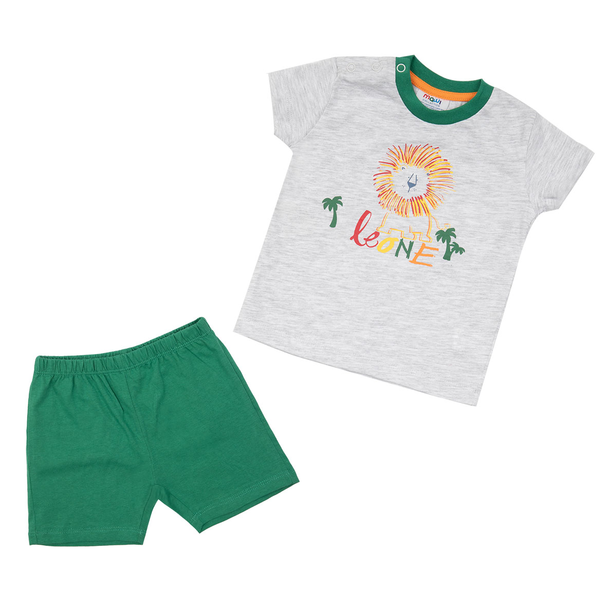 Toys Center Baby pigiama estivo bimbo due pezzi grigio verde