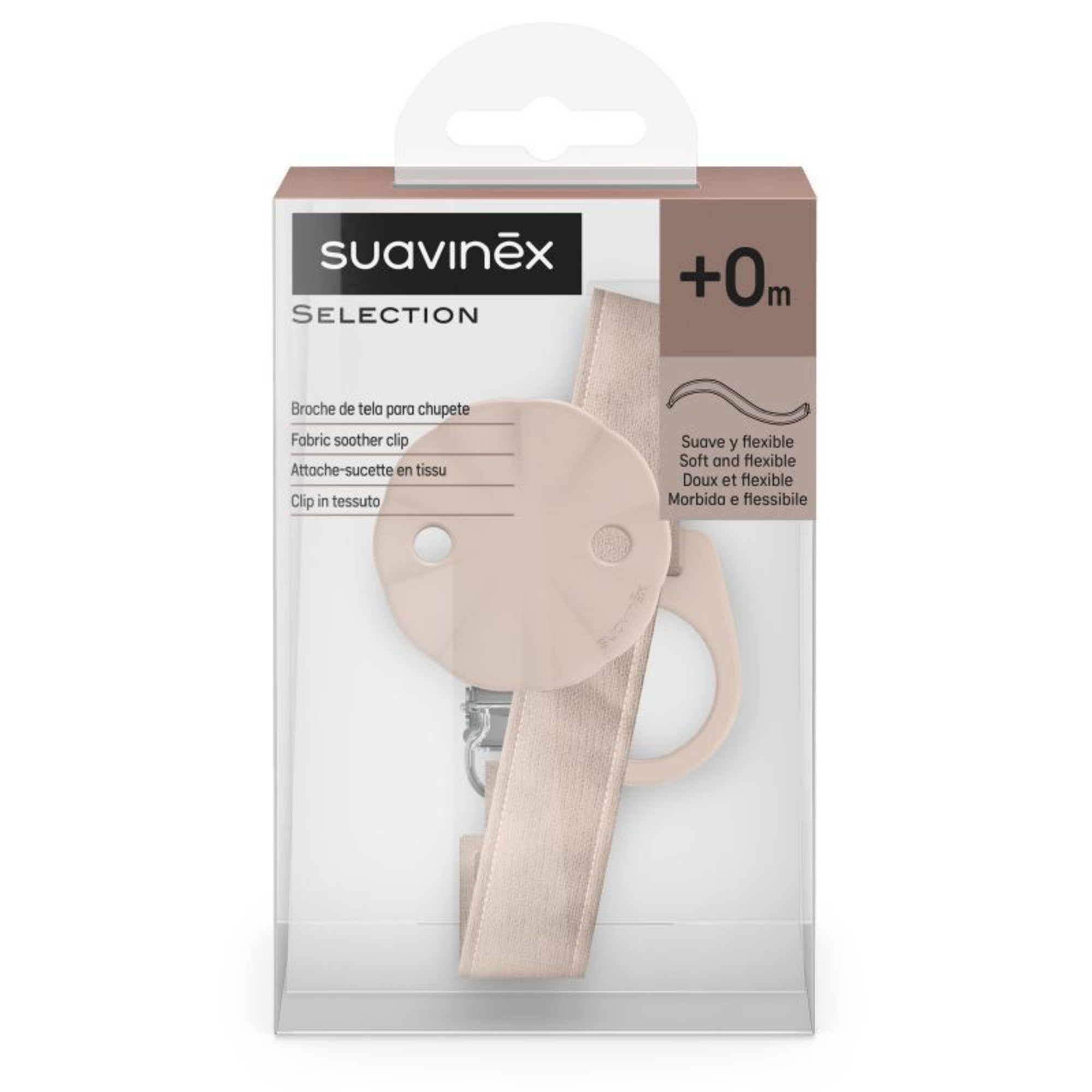 Suavinex Wonderland Liberty clip tessuto rosa portaciuccio