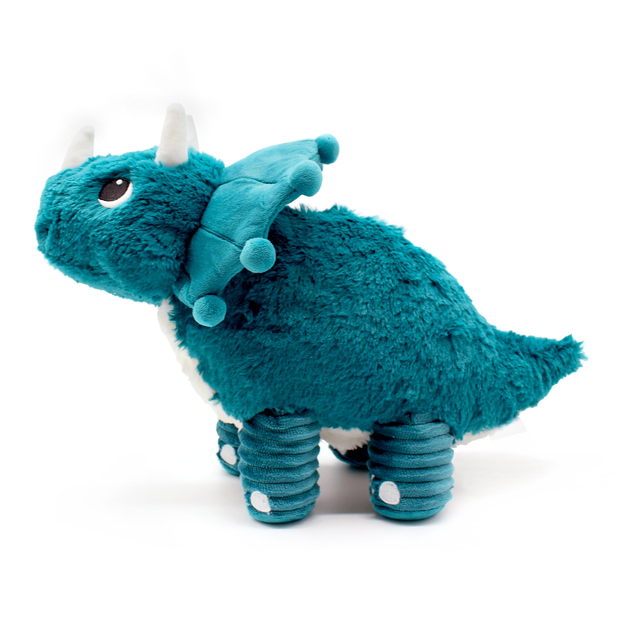 Les Deglingos Ptipotos Penelops peluche dinosauro mamma bebè blu