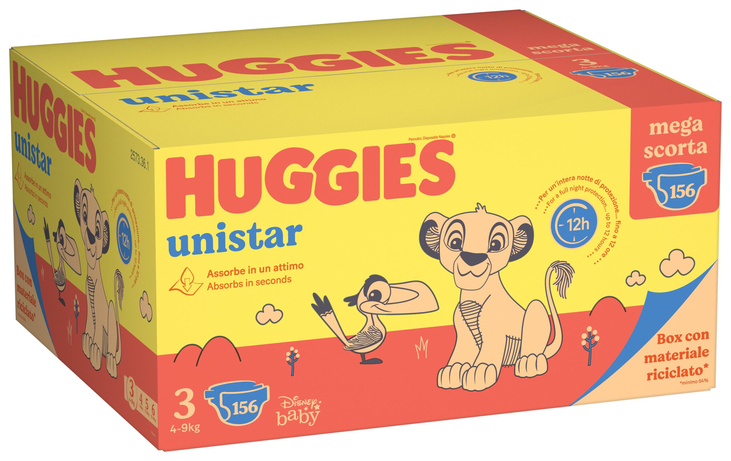 Huggies Unistar Pannolini Tg 3 156 Pz 4-9 Kg